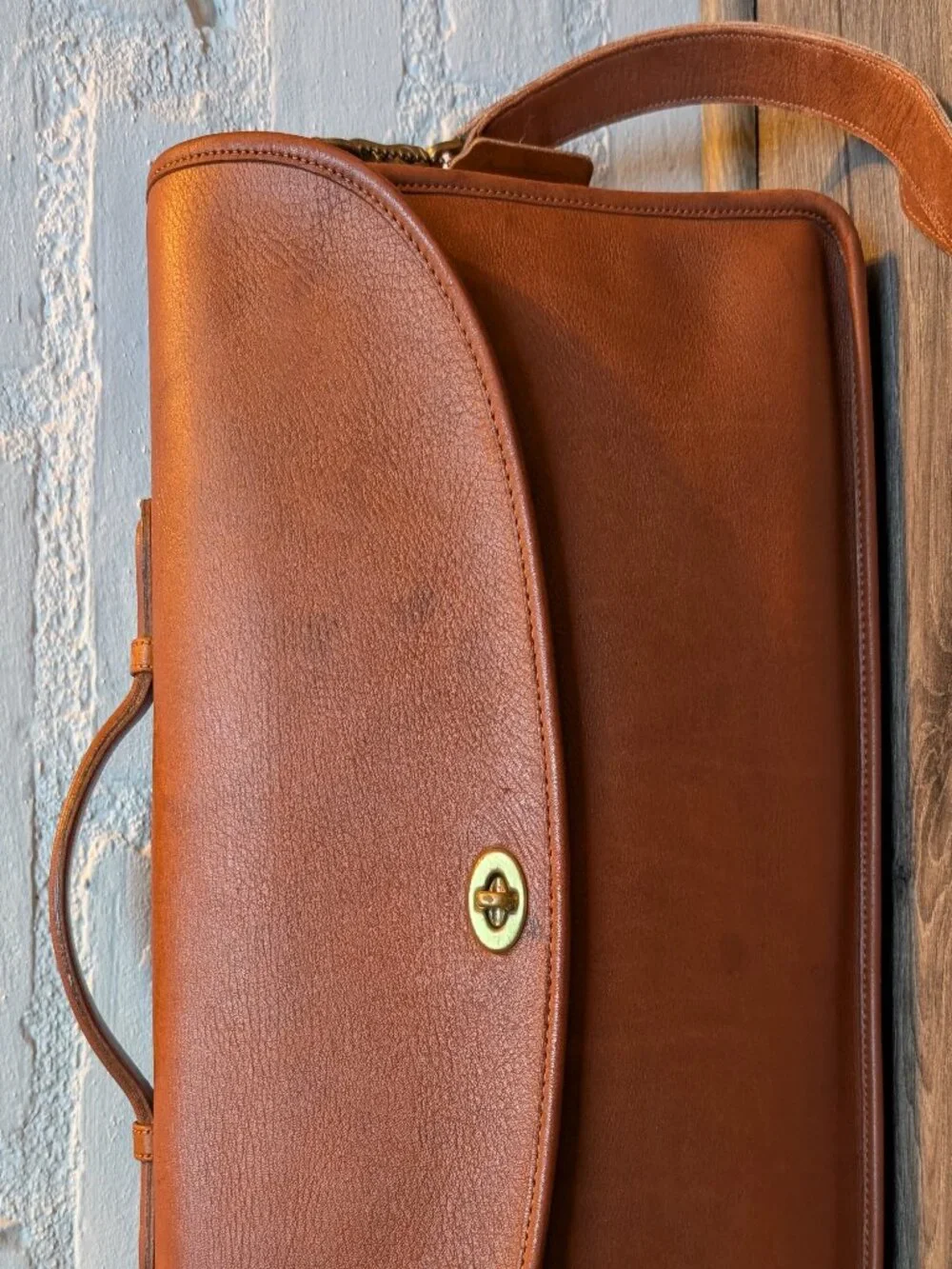 Vintage Coach Lexington Style Leather Briefcase - British Tan
